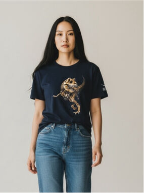 Royal Tyrrell Museum T-Shirt with T-Rex Dinosaur Skeleton Graphic